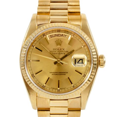 Rolex Daydate 18K Yellow Gold Vintage 1980s Reference 